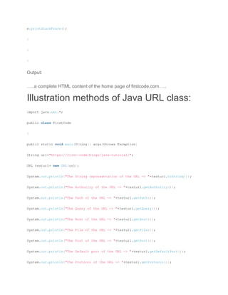 URL Class in Java.pdf