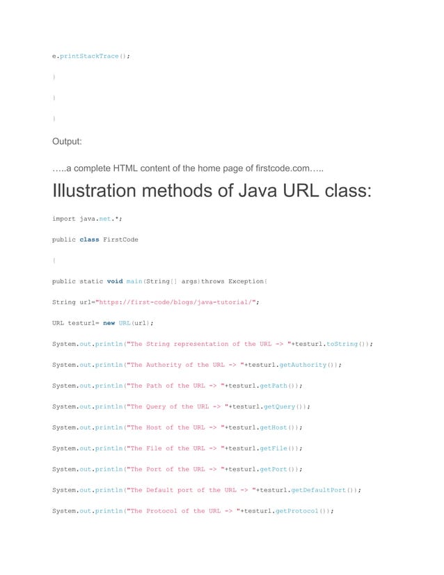 URL Class in Java.pdf