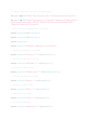 URL Class in Java.pdf
