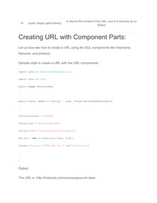 URL Class in Java.pdf