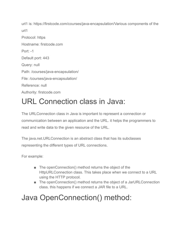 URL Class in Java.pdf