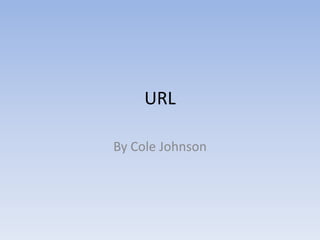 URL

By Cole Johnson
 