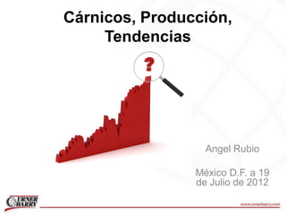 Cárnicos, Producción,
     Tendencias




                  Angel Rubio

                México D.F. a 19
                de Julio de 2012
 