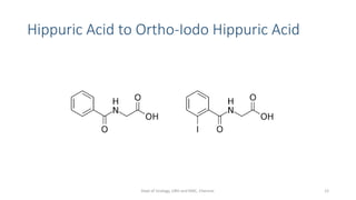 Hippuric Acid to Ortho-Iodo Hippuric Acid
12
Dept of Urology, GRH and KMC, Chennai.
 