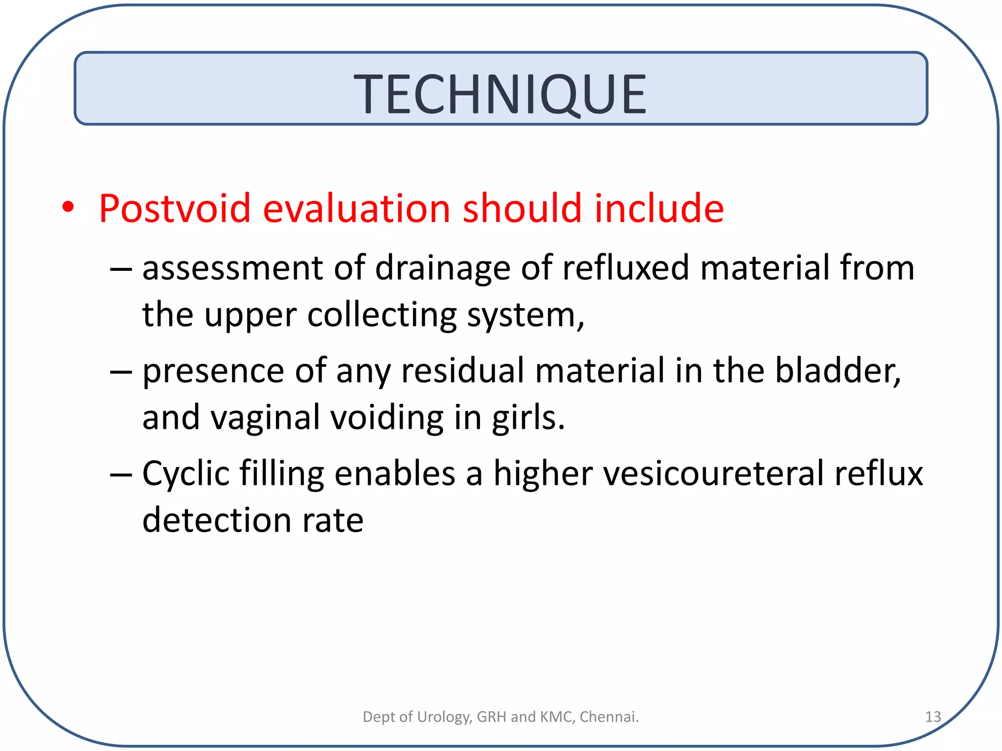 Cystourethrogram Technique VOIDING CYSTO URETHROGRAM | PDF