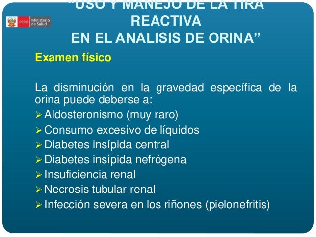 diabetes insípida baja gravedad específica de orina