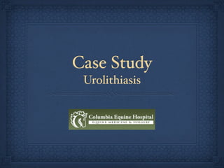 Case Study
 Urolithiasis
 