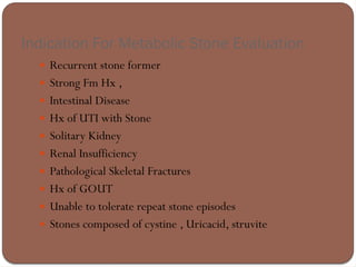 Pathologic Stones Urolithiasis by dr Mushi.pptx pptc cbc lft rft | PPTX