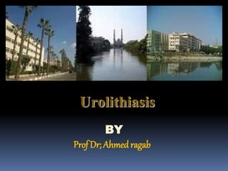 Urolithiasis
BY
Prof Dr; Ahmed ragab
 