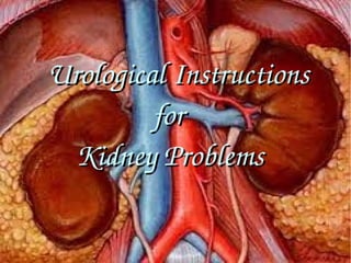 Urological Instructions 
               for 
    Kidney Problems

 