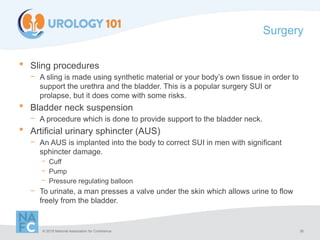 Incontinence is the involuntary loss of control. Ranges in severity ...