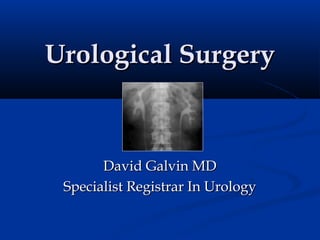 Urological SurgeryUrological Surgery
David Galvin MDDavid Galvin MD
Specialist Registrar In UrologySpecialist Registrar In Urology
 