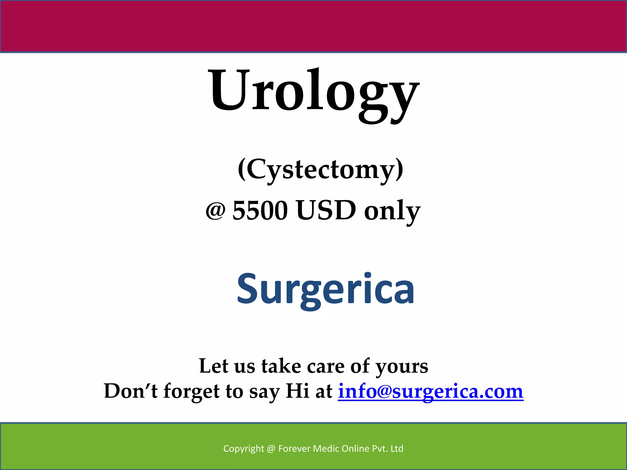 Urology ( cystectomy) | PPTX