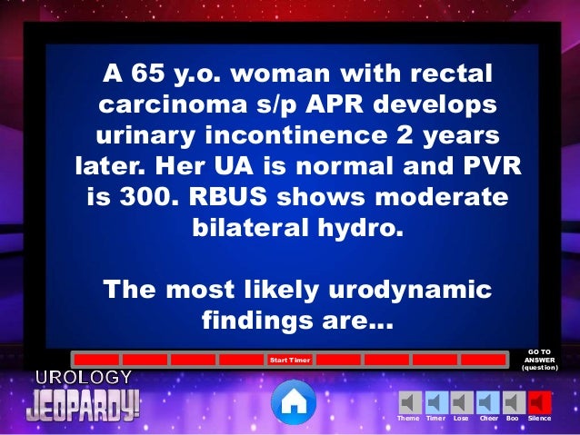 Urology Inservice Exam Jeopardy