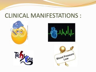 CLINICAL MANIFESTATIONS :
 
