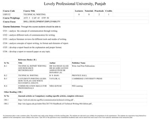 Comprehensive Technical Writing Course for Urban Planning Students | PDF