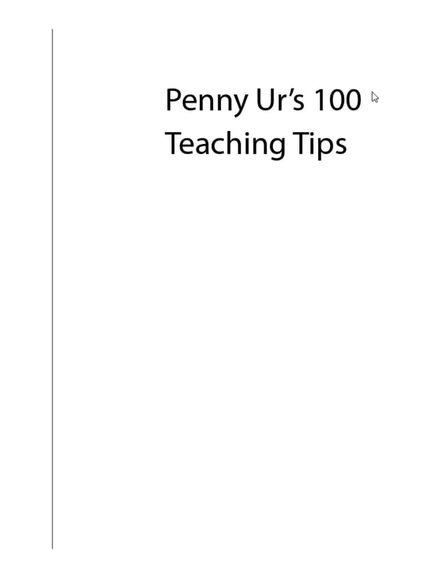 Penny Ur's 100 Teaching Tips (Cambridge Handbooks for Language Teachers)