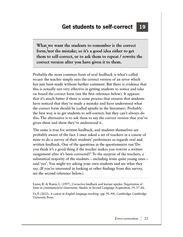 Penny Ur's 100 Teaching Tips (Cambridge Handbooks for Language Teachers)