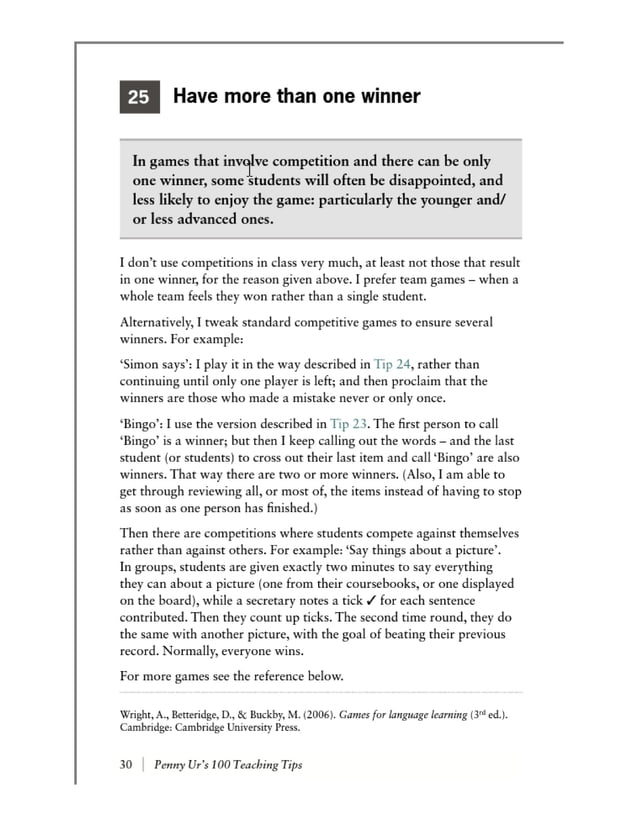 Penny Ur's 100 Teaching Tips (Cambridge Handbooks for Language Teachers)
