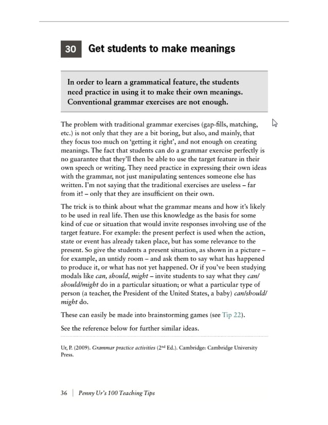Penny Ur's 100 Teaching Tips (Cambridge Handbooks for Language Teachers)
