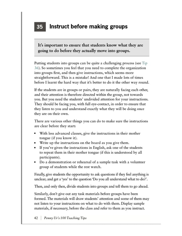 Penny Ur's 100 Teaching Tips (Cambridge Handbooks for Language Teachers)