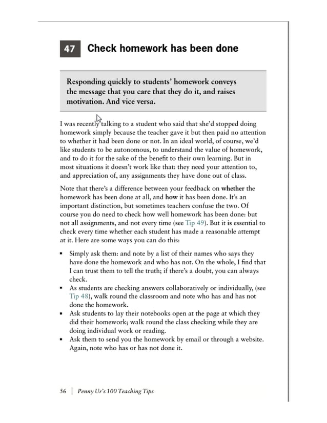 Penny Ur's 100 Teaching Tips (Cambridge Handbooks for Language Teachers)