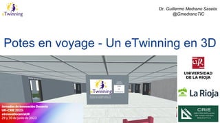 Dr. Guillermo Medrano Saseta
@GmedranoTIC
Potes en voyage - Un eTwinning en 3D
 