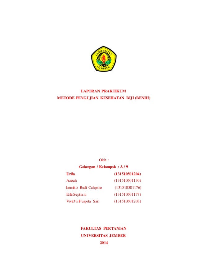 Contoh Laporan Uji Benih