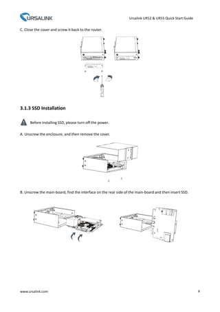 Ur55 Rear Ursalink UR55 Industrial Cellular Router Quick Start Guide | PDF