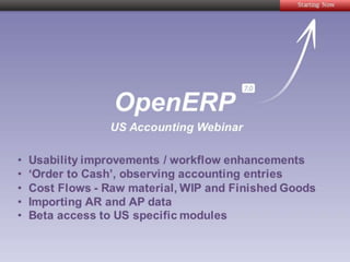 Ursa OpenERP Accounting Webinar Slides