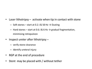 Ureteroscopic lithotripsy (URSL) | PPTX