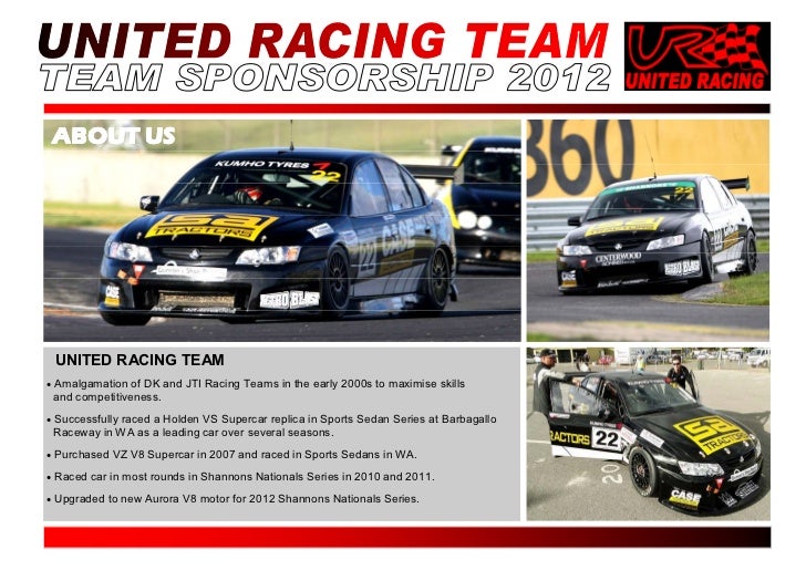 ur sponsorship proposal 2012 racing sponsorship proposal