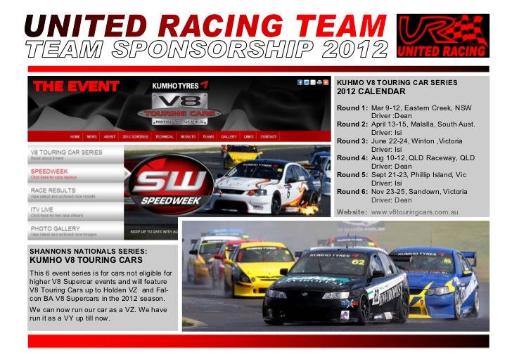 ur sponsorship proposal 2012 racing sponsorship proposal