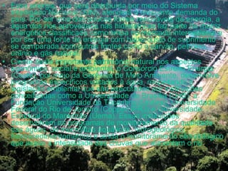 Essa energia, que será distribuída por meio do Sistema Interligado Nacional (SIN), atenderá à crescente demanda do país. Por ser uma das poucas fontes renováveis de energia, a água dos rios aproveitada nas hidrelétricas faz parte da matriz energética classificada como limpa no mercado internacional e por ser uma fonte de energia com baixo custo de suprimento se comparada com outras fontes como o carvão, petróleo, urânio e gás natural.  Ciente deste importante patrimônio natural nos aspectos econômico, social e ambiental, o Consórcio Estreito Energia (Ceste), por meio da Gerência de Meio Ambiente, desenvolve programas específicos voltados à água, respeitando à legislação ambiental que são executados por instituições conceituadas como a Universidade de Brasília (UnB), a Fundação Universidade do Tocantins (Unitins), Universidade Federal do Rio de Janeiro (Coppe/UFRJ) e Universidade Estadual do Maranhão (Uema). Essas instituições desenvolvem os programas de monitoramento da qualidade das águas, de macrófitas aquáticas, hidrogeológico, hidrossedimentométrico e ainda o monitoramento climatológico que avalia a intensidade das chuvas que alimentam o rio  Tocantins.  