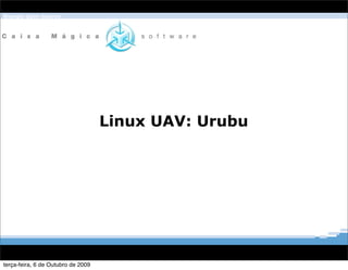 Energia Open Source




                                    Linux UAV: Urubu




terça-feira, 6 de Outubro de 2009
 