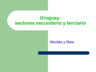 Uruguay: sectores secundario y terciario Nicolás y Maxi 