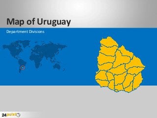 Map of Uruguay
Department Divisions
 