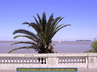 O Rio da Prata e, ao fundo, a ilha São Gabriel.
 