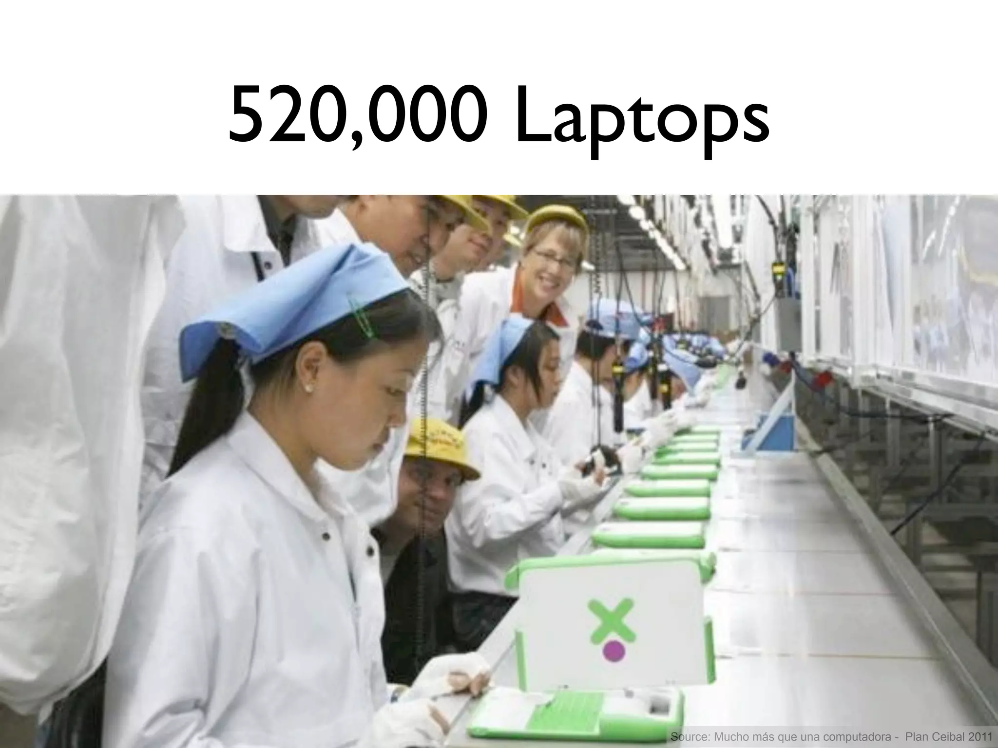 520,000 Laptops




            Source: Mucho más que una computadora - Plan Ceibal 2011
 