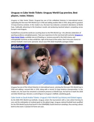 uruguay-vs-cabo-verde-tickets-uruguay-world-cup-preview-best-players