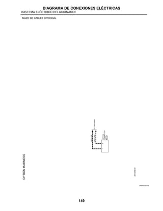 DIAGRAMA DE CONEXIONES ELÉCTRICAS
<SISTEMA ELÉCTRICO RELACIONADO>
149
MAZO DE CABLES OPCIONAL
JRMWD2363GB
 
