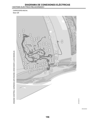 DIAGRAMA DE CONEXIONES ELÉCTRICAS
<SISTEMA ELÉCTRICO RELACIONADO>
156
CARROCERÍA ANCHA
Motor QR
JRMIC2905GB
 