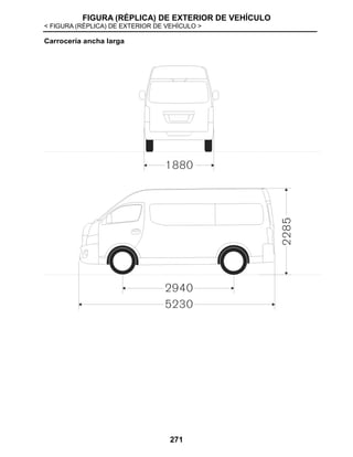 FIGURA (RÉPLICA) DE EXTERIOR DE VEHÍCULO
< FIGURA (RÉPLICA) DE EXTERIOR DE VEHÍCULO >
271
Carrocería ancha larga
 