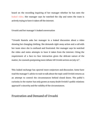 Urvashi Rautela's Leaked Bathroom Footage Triggers Privacy Debate | PDF