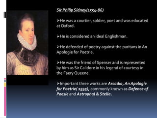 Major poets of the Elizabethan age | PPTX