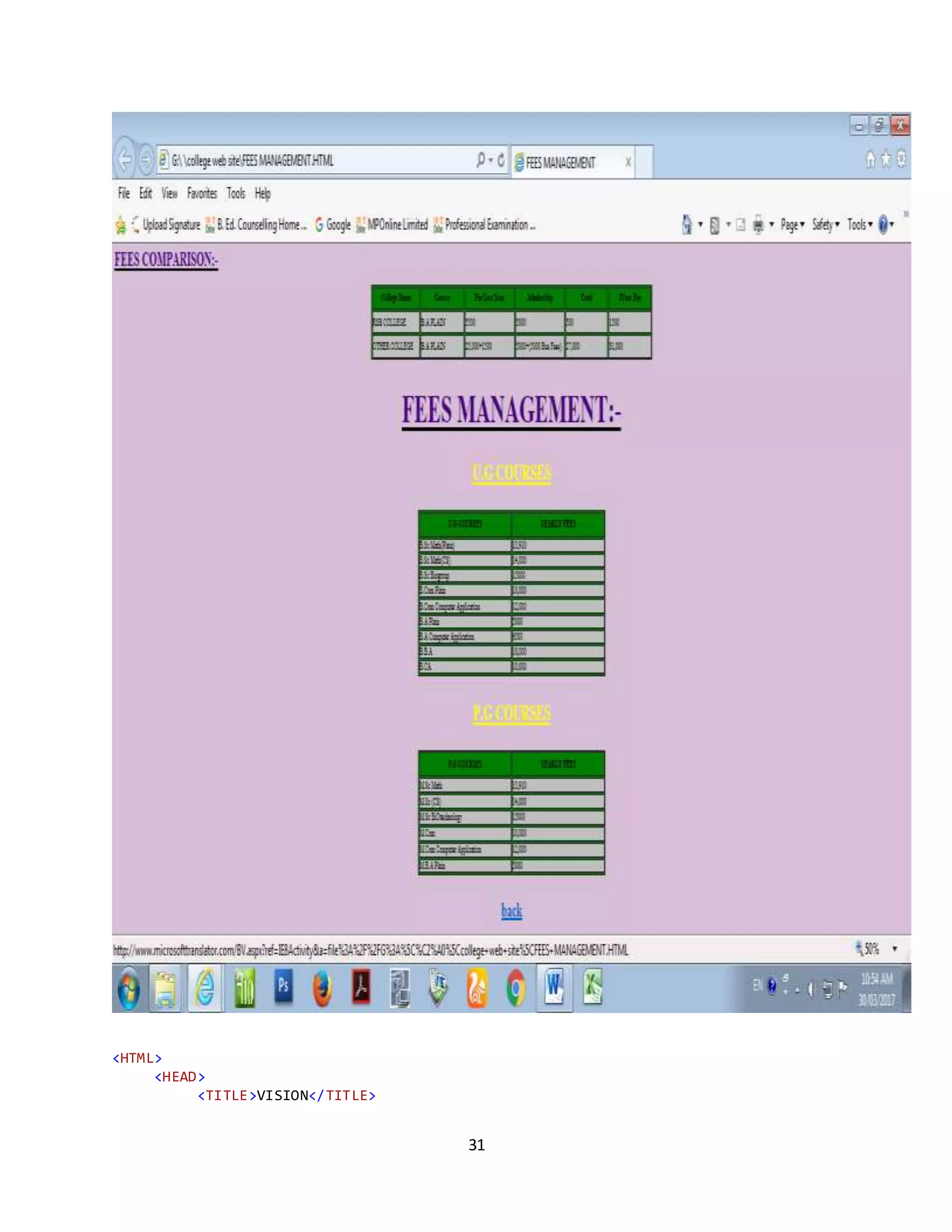 31
<HTML>
<HEAD>
<TITLE>VISION</TITLE>
 
