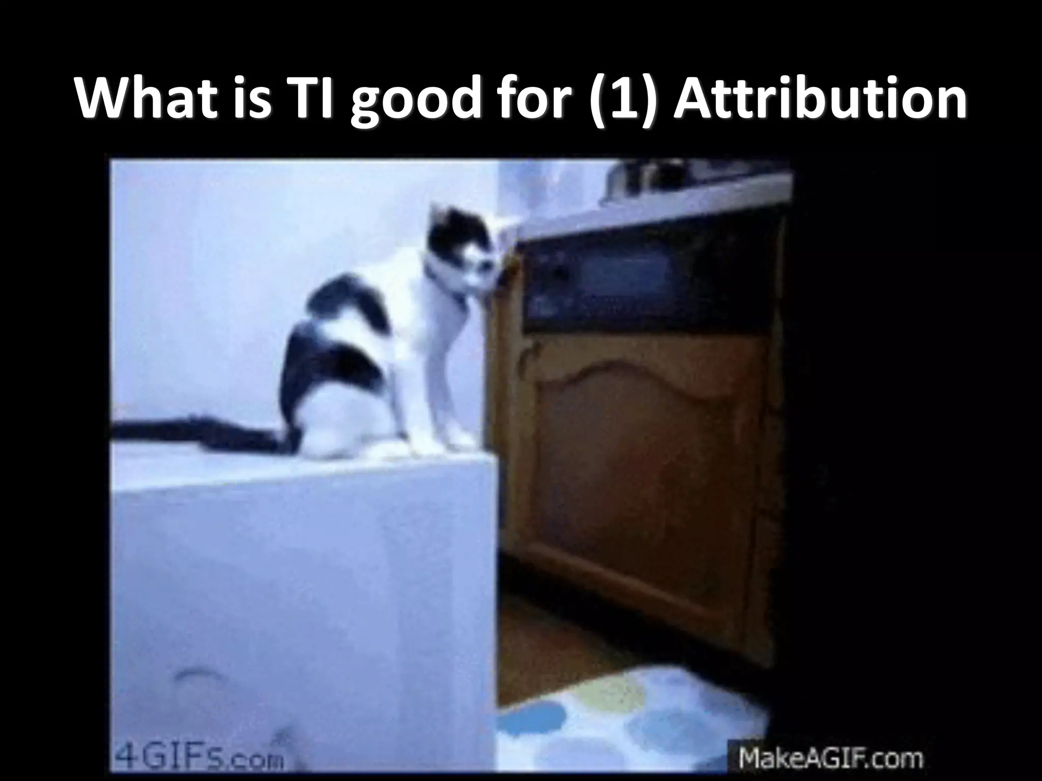 What	
  is	
  TI	
  good	
  for	
  (1)	
  Attribution
 