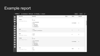 Example report
 