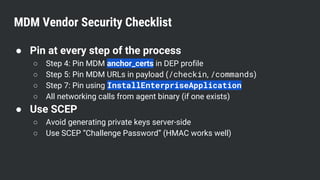 A Deep Dive into macOS MDM (and How it can be Compromised) | PDF