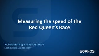 Measuring the speed of the
Red Queen’s Race
Richard Harang and Felipe Ducau
Sophos Data Science Team
 